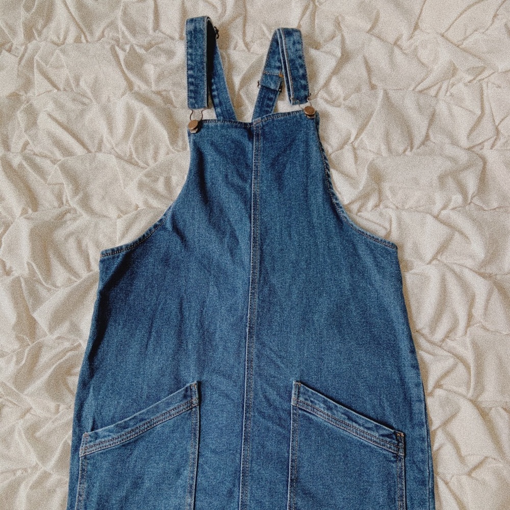 Denim overall dress